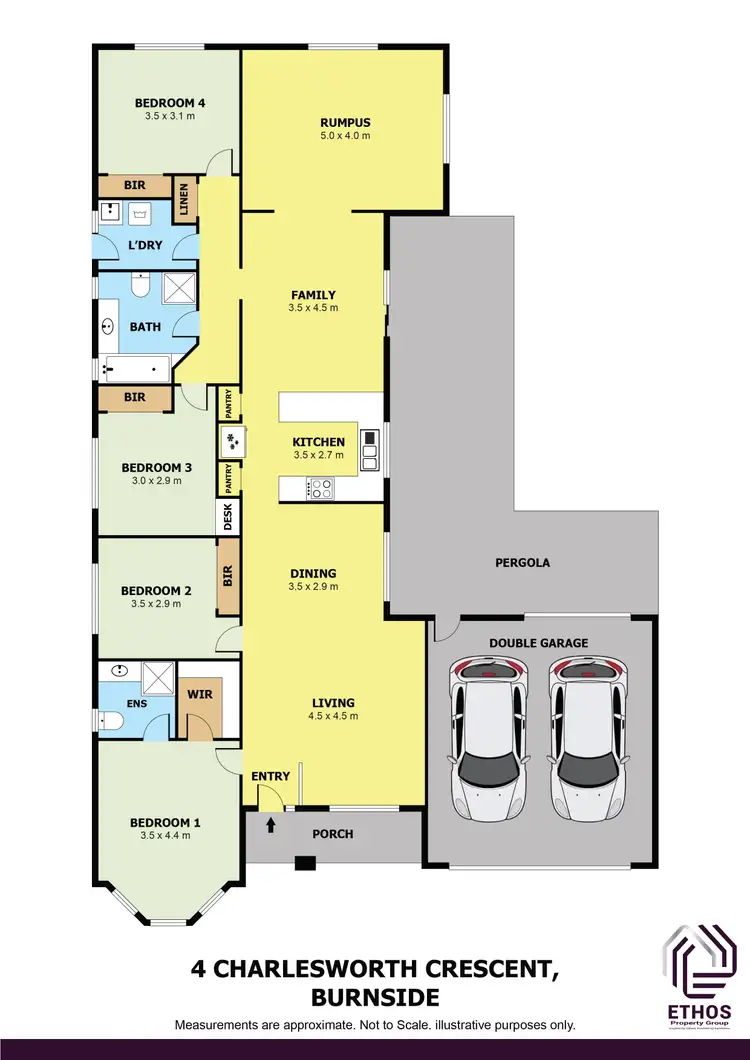 Floorplan of Homely house listing, 4 Charlesworth Crescent, Burnside VIC 3023