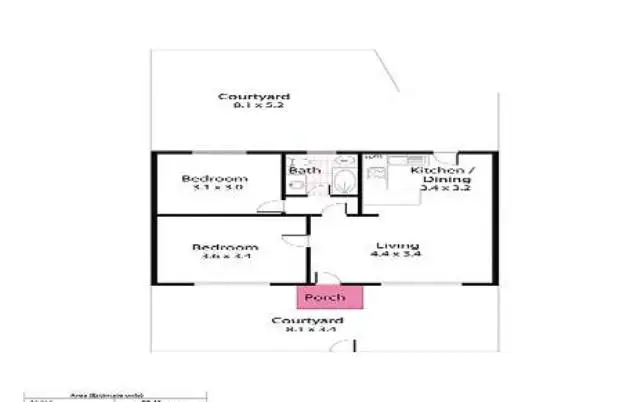 Floorplan of Homely unit listing, 4/463A Portrush Road, Glenside SA 5065