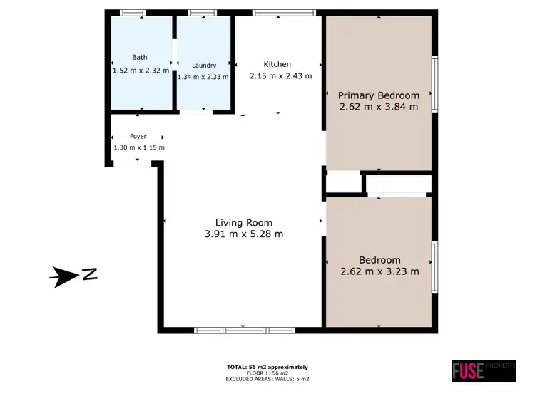 Floorplan of Homely unit listing, 1/67 Derrima Road, Queanbeyan NSW 2620