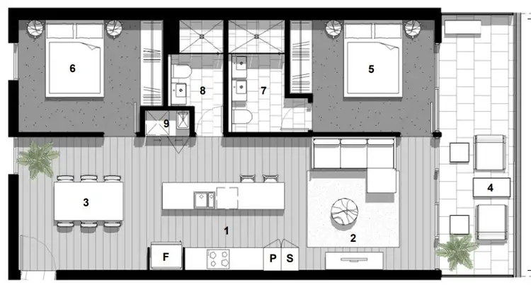 Floorplan of Homely apartment listing, 204/181 Sutherland Crescent, Taylor ACT 2913
