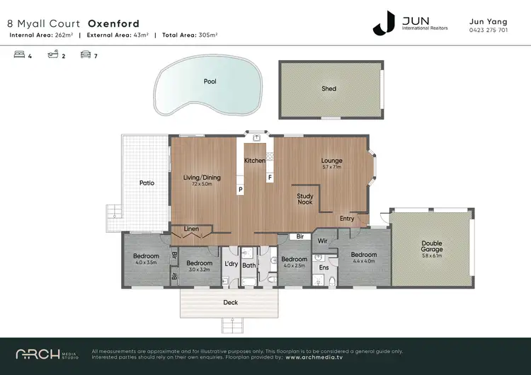 Floorplan of Homely house listing, 8 Myall Court, Oxenford QLD 4210