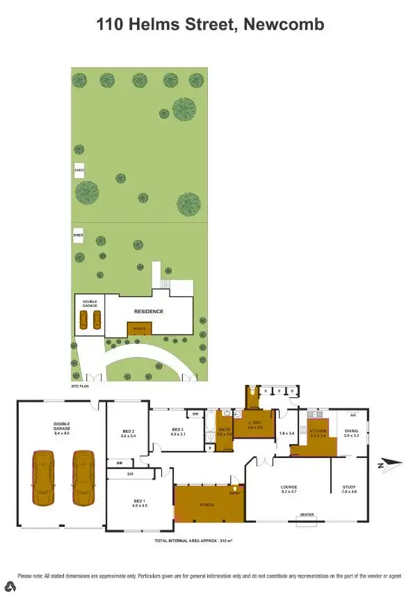 Floorplan of Homely house listing, 110 HELMS STREET, Newcomb VIC 3219