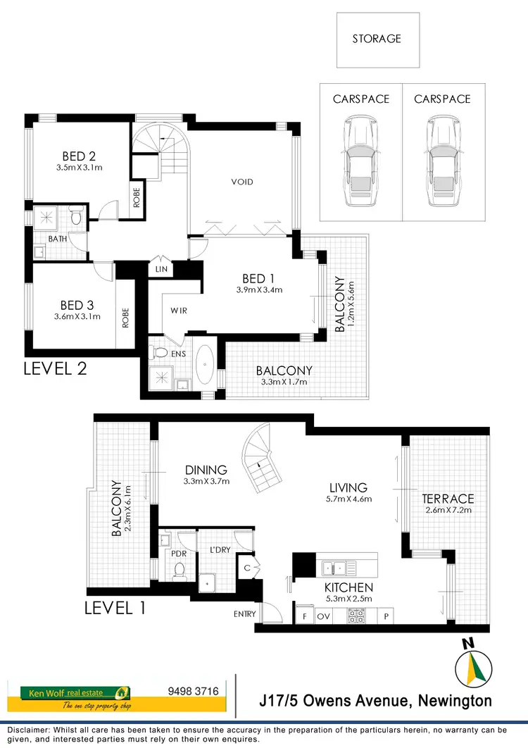 Floorplan of Homely unit listing, J17/5-7 Owens Avenue, Newington NSW 2127