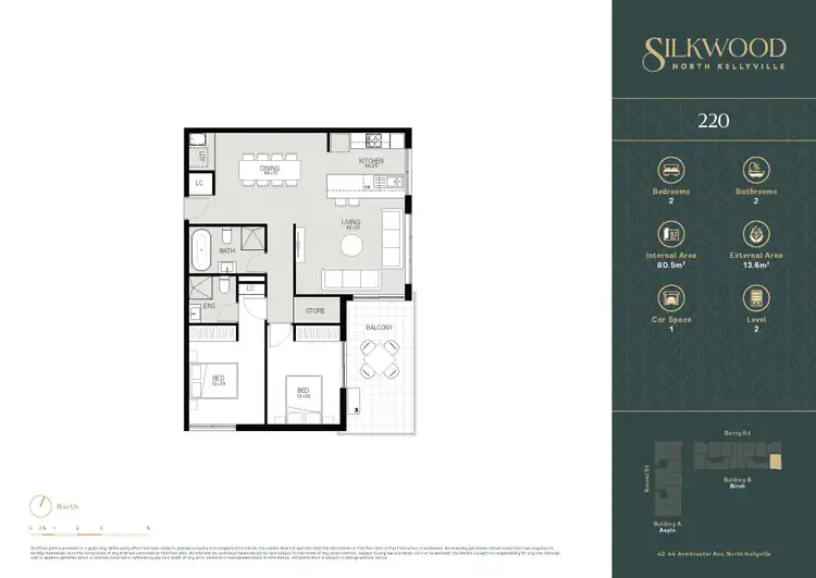 Floorplan of Homely apartment listing, 220/42 Armbruster Avenue, North Kellyville NSW 2155