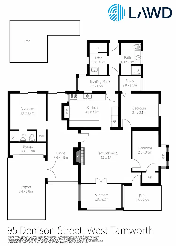 Floorplan of Homely house listing, 95 Denison Street, Tamworth NSW 2340