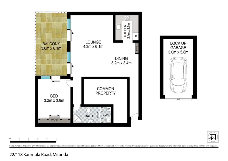 Floorplan of Homely unit listing, 22/118 Karimbla Road, Miranda NSW 2228