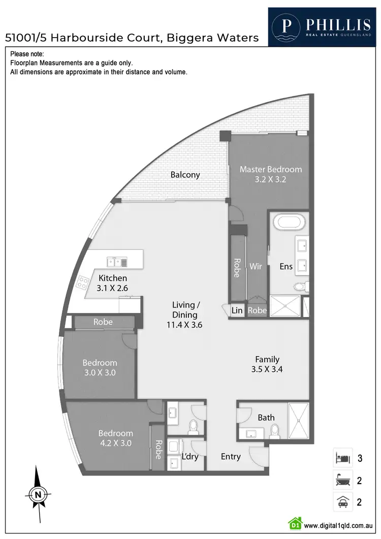 Floorplan of Homely unit listing, 51001/5 Harbourside Court, Biggera Waters QLD 4216