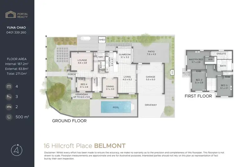 Floorplan of Homely house listing, 16 Hillcroft Place, Belmont QLD 4153