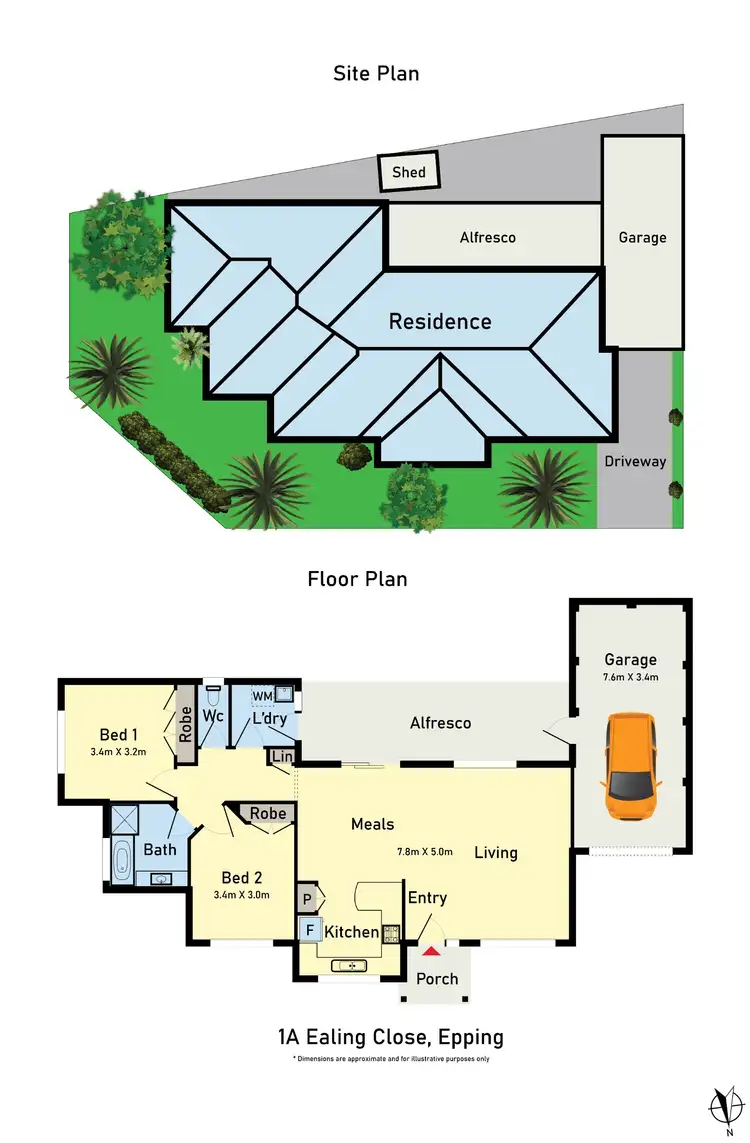 Floorplan of Homely house listing, 1A Ealing Close, Epping VIC 3076