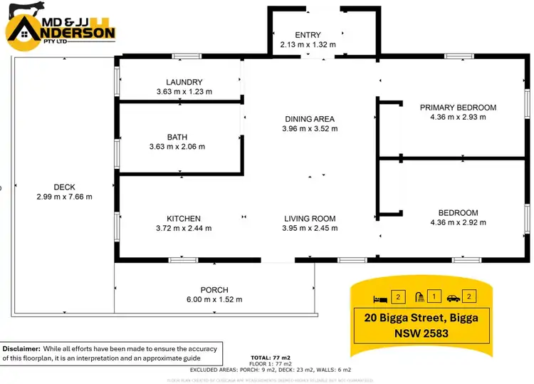 Floorplan of Homely house listing, 20 Bigga Street, Bigga NSW 2583
