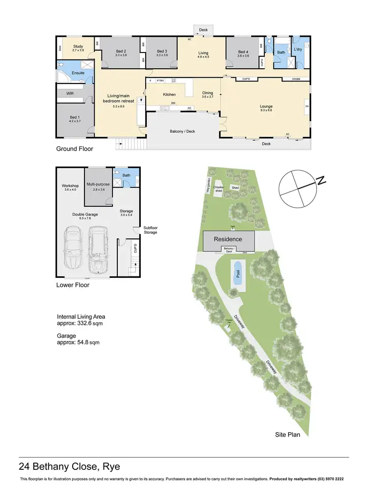 Floorplan of Homely house listing, 24 Bethany Close, Rye VIC 3941