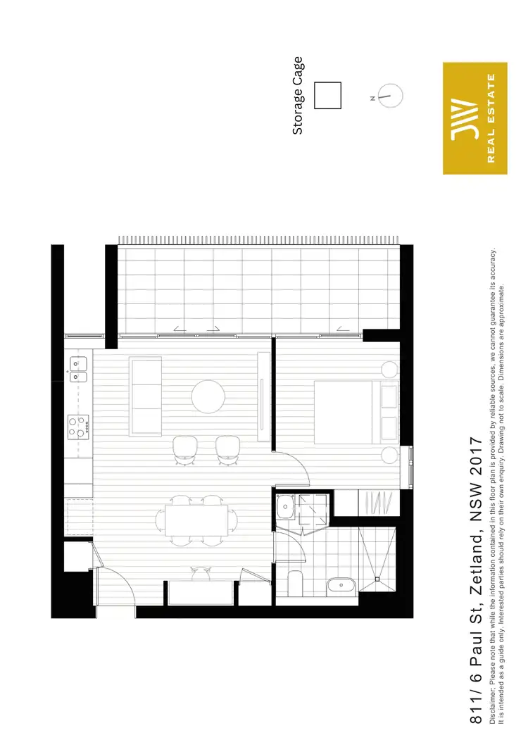 Floorplan of Homely apartment listing, 811/6 Paul Street, Zetland NSW 2017