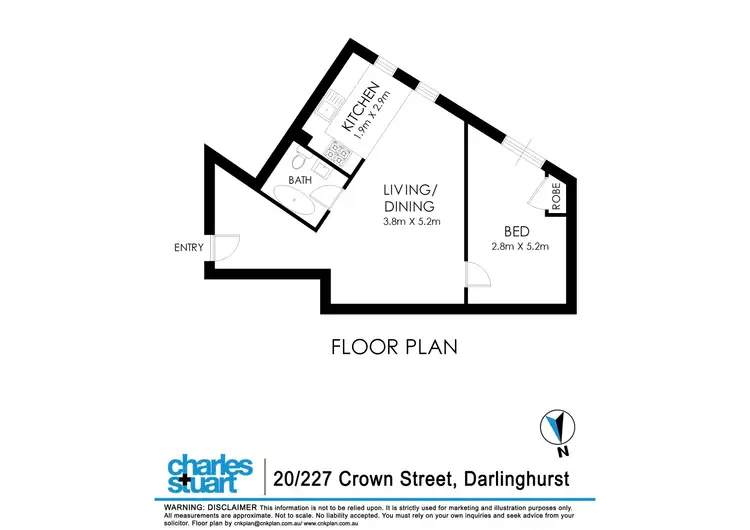 Floorplan of Homely apartment listing, 20/227 Crown Street, Darlinghurst NSW 2010