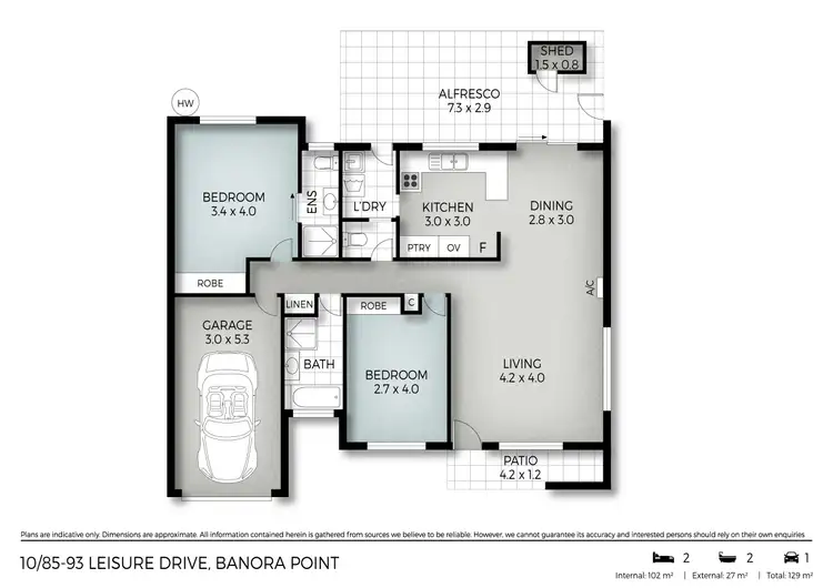 Floorplan of Homely unit listing, 10/85-93 Leisure Drive, Banora Point NSW 2486
