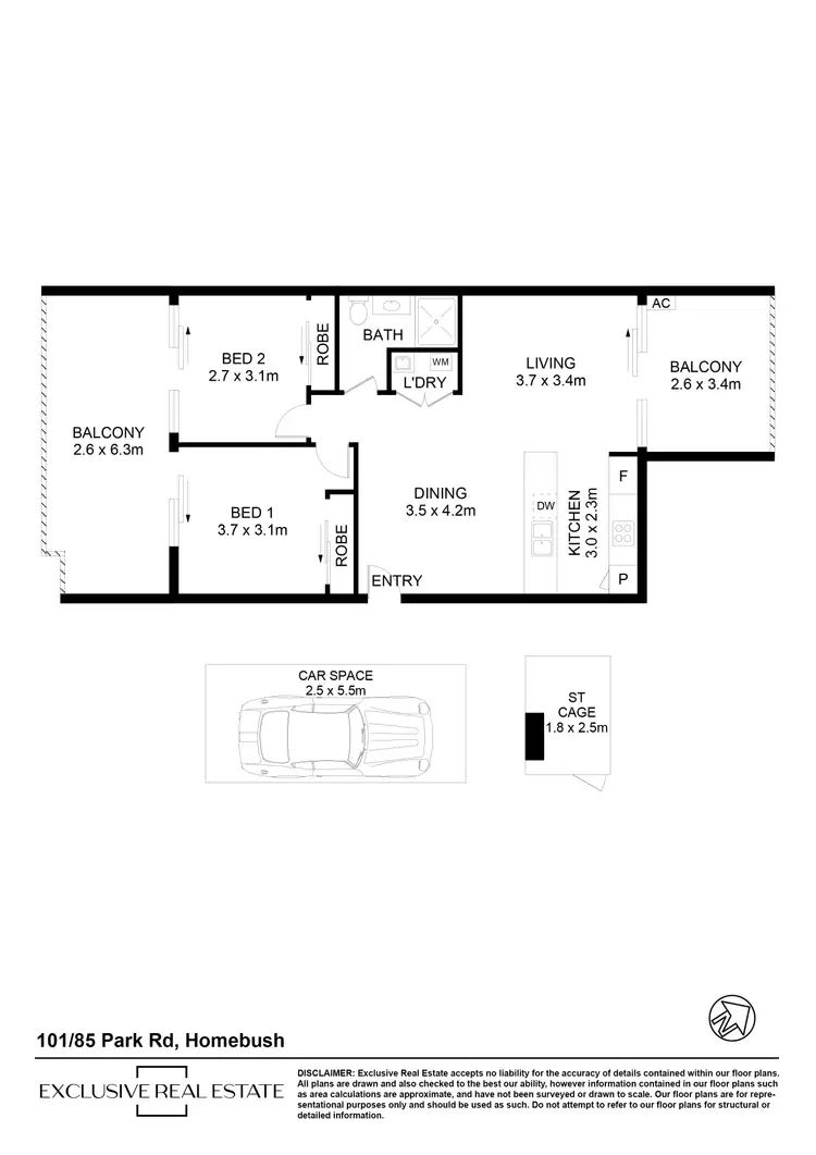 Floorplan of Homely unit listing, 101/85 Park Road, Homebush NSW 2140