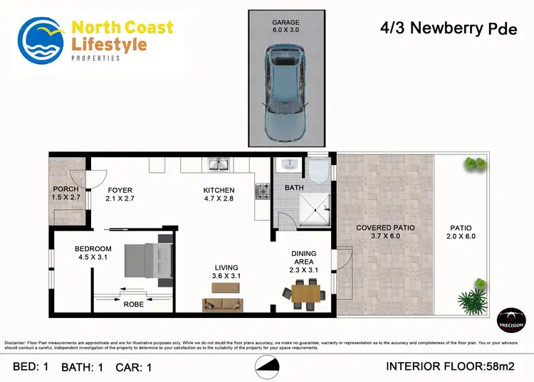 Floorplan of Homely apartment listing, 4/3 Newberry Parade, Brunswick Heads NSW 2483