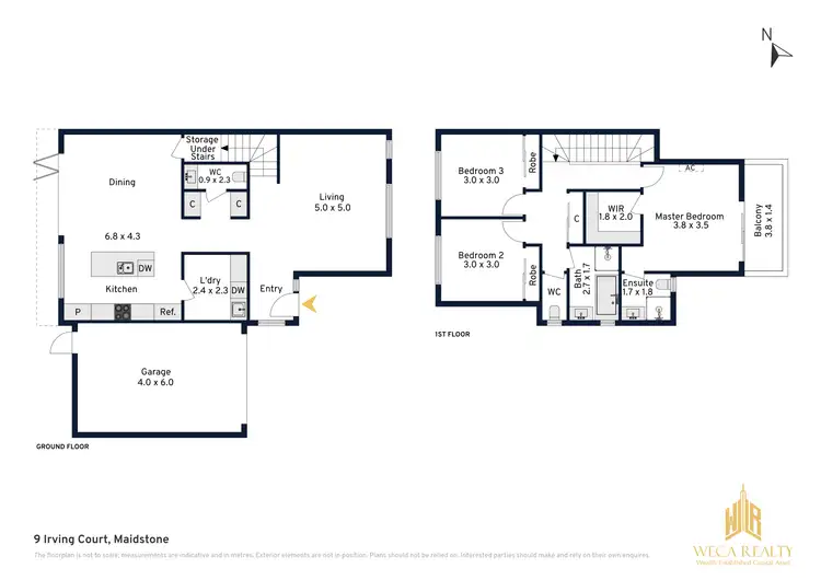 Floorplan of Homely house listing, 9 Irving Court, Maidstone VIC 3012