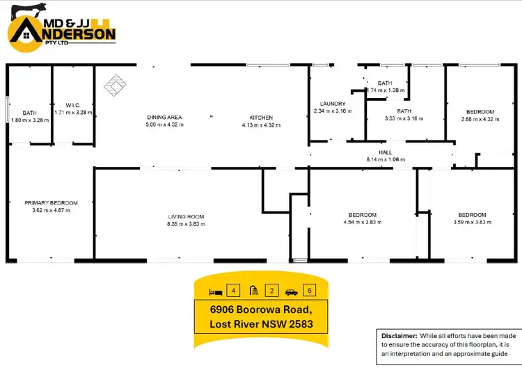 Floorplan of Homely rural property listing, 6906 Boorowa Road, Lost River NSW 2583