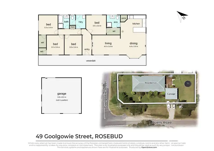 Floorplan of Homely house listing, 49 Goolgowie Street, Rosebud VIC 3939
