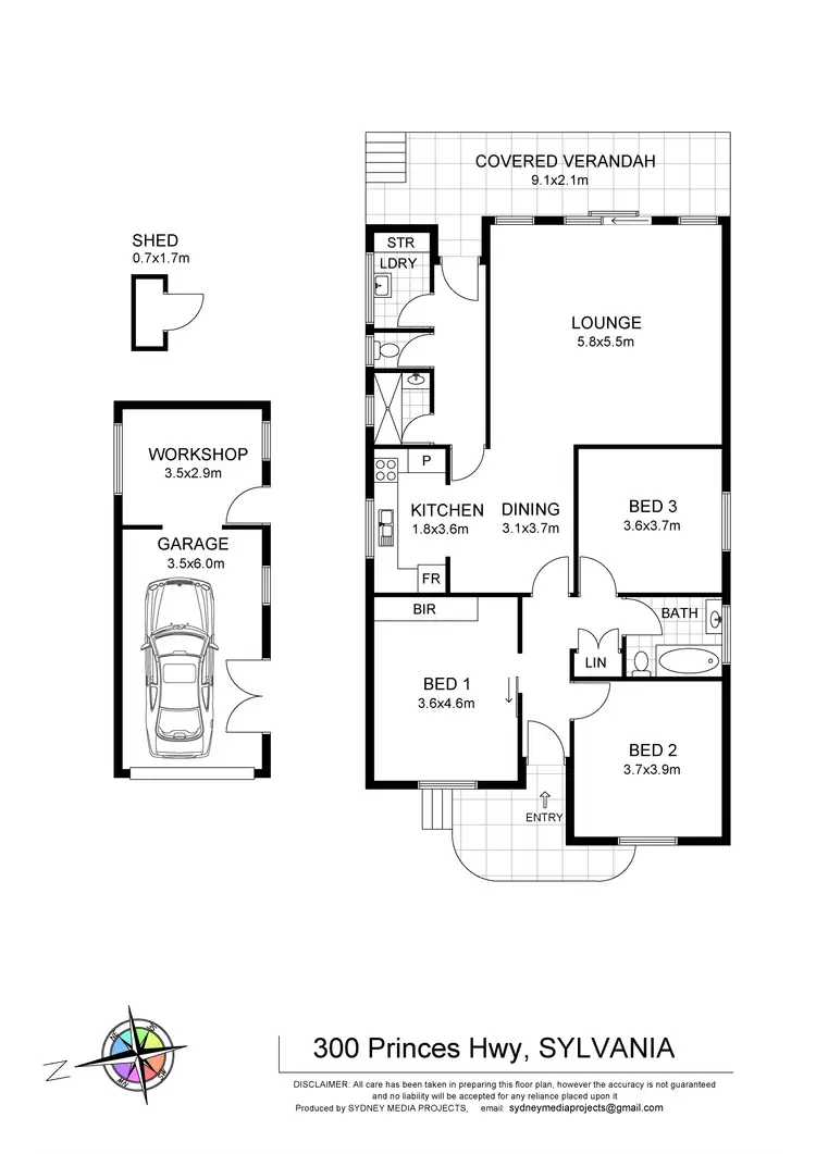 Floorplan of Homely house listing, 300 Princes Highway, Sylvania NSW 2224