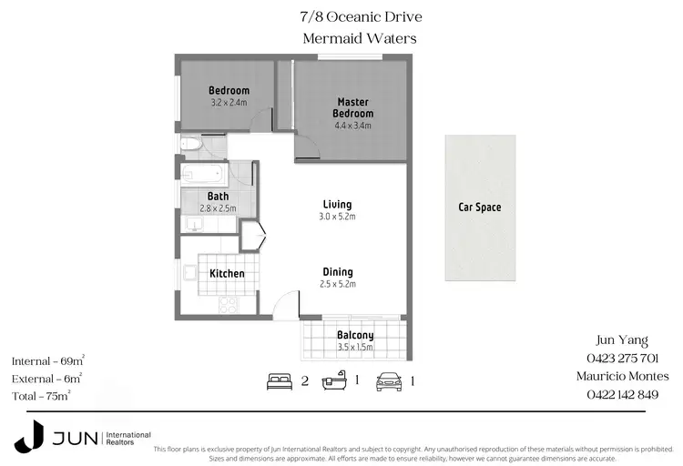 Floorplan of Homely apartment listing, 7/8 Oceanic Drive, Mermaid Waters QLD 4218