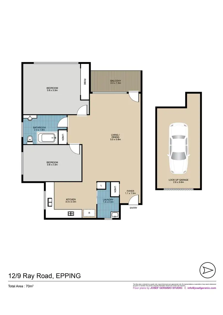 Floorplan of Homely apartment listing, 12/9-11 Ray Road, Epping NSW 2121