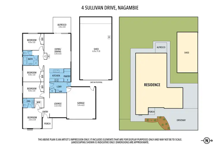 Floorplan of Homely house listing, 4 Sullivan Drive, Nagambie VIC 3608
