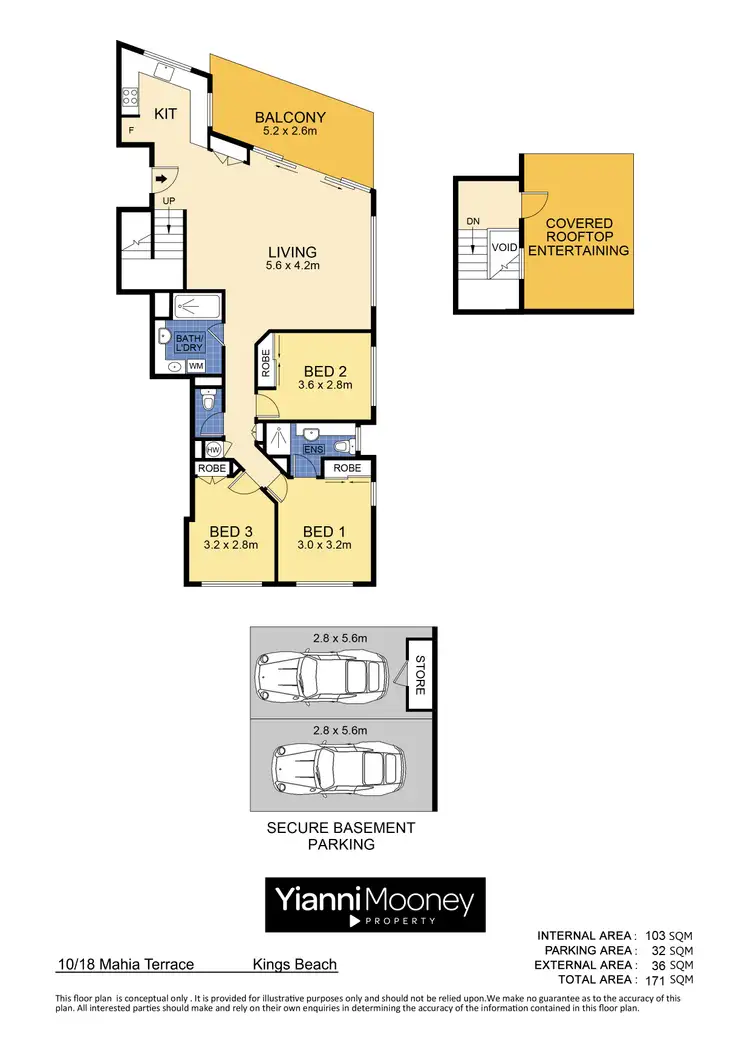 Floorplan of Homely apartment listing, 10/18 Mahia Terrace, Kings Beach QLD 4551