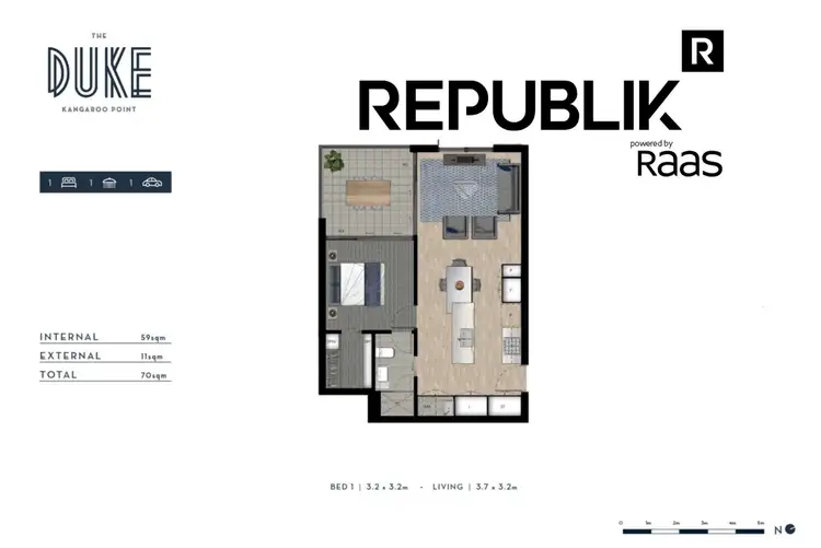 Floorplan of Homely unit listing, 703/18 Duke Street, Kangaroo Point QLD 4169