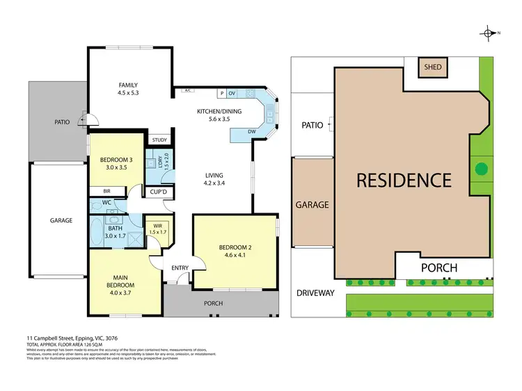Floorplan of Homely unit listing, 11 Campbell Street, Epping VIC 3076
