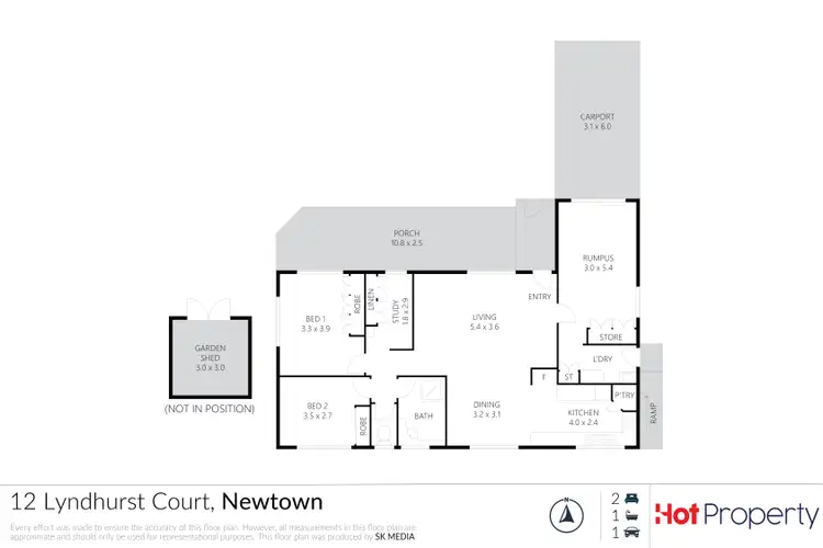 Floorplan of Homely house listing, 12 Lyndhurst Court, Newtown QLD 4350