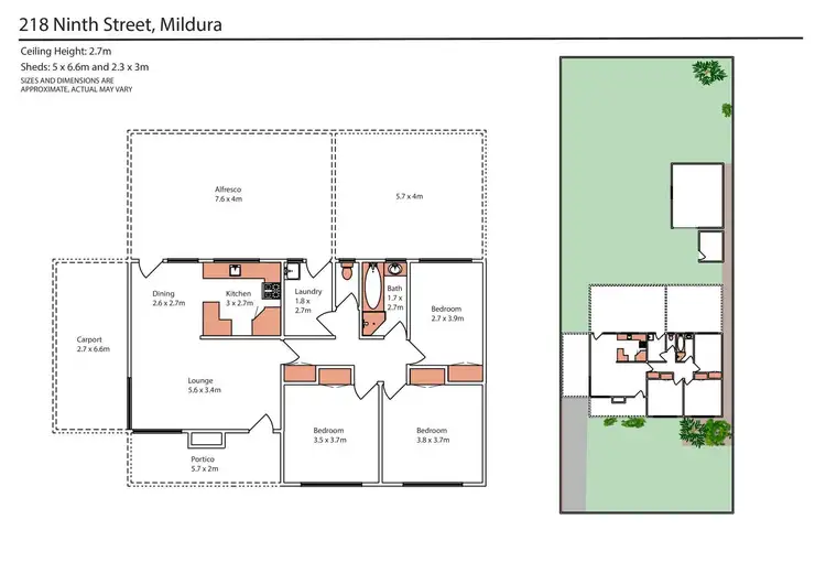 Floorplan of Homely house listing, 218 Ninth Street, Mildura VIC 3500
