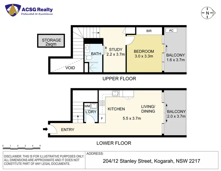 Floorplan of Homely apartment listing, 204/12 Stanley Street, Kogarah NSW 2217