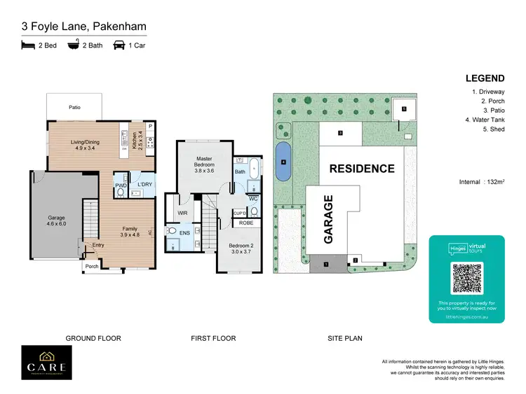 Floorplan of Homely semi-detached listing, 3 Foyle Lane, Pakenham VIC 3810
