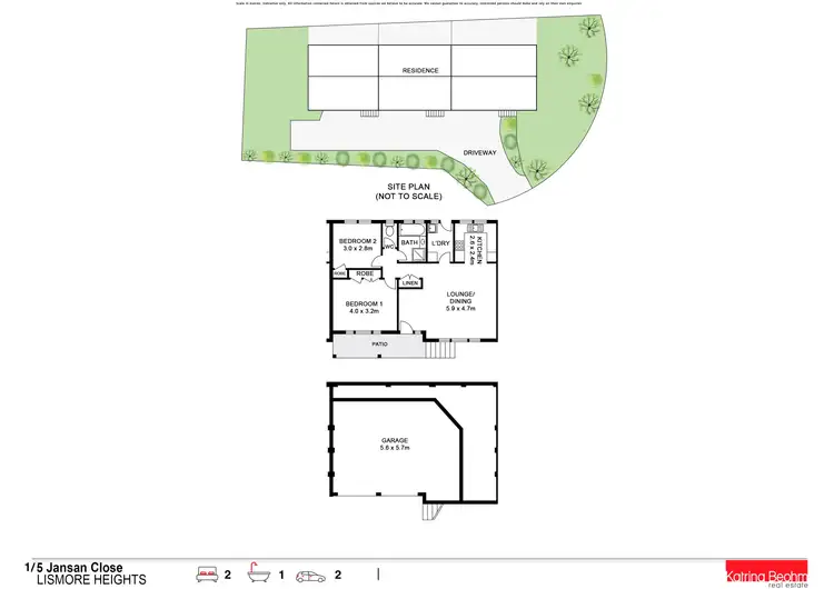 Floorplan of Homely unit listing, 1/5 Jansan Close, Lismore Heights NSW 2480
