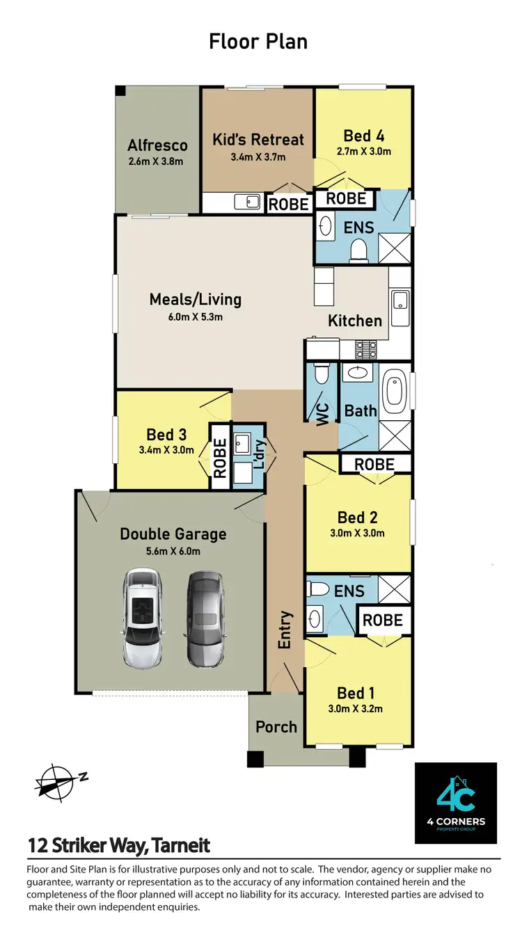 Floorplan of Homely house listing, 12 Striker Way, Tarneit VIC 3029