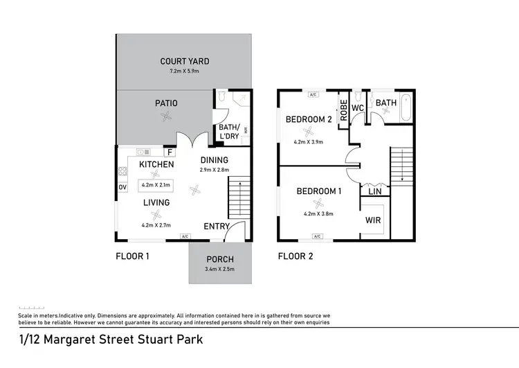 Floorplan of Homely townhouse listing, 1/12 Margaret Street, Stuart Park NT 820