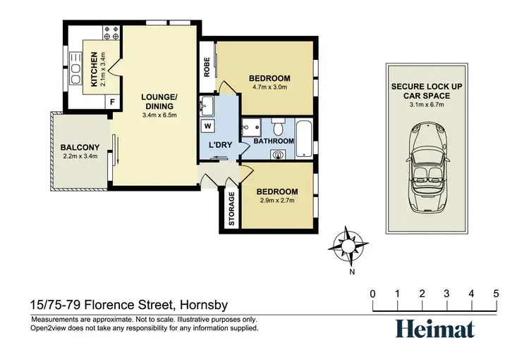 Floorplan of Homely unit listing, 15/75-79 Florence Street, Hornsby NSW 2077