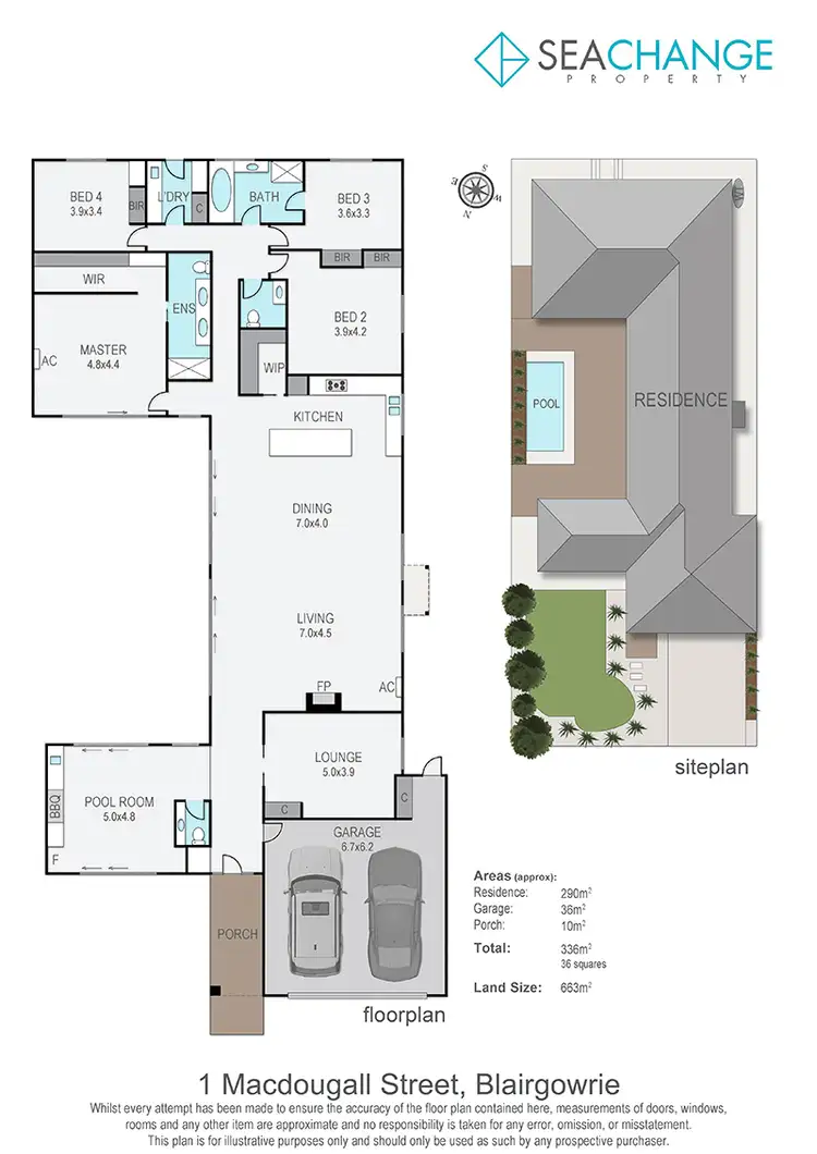 Floorplan of Homely house listing, 1 MacDougall Street, Blairgowrie VIC 3942