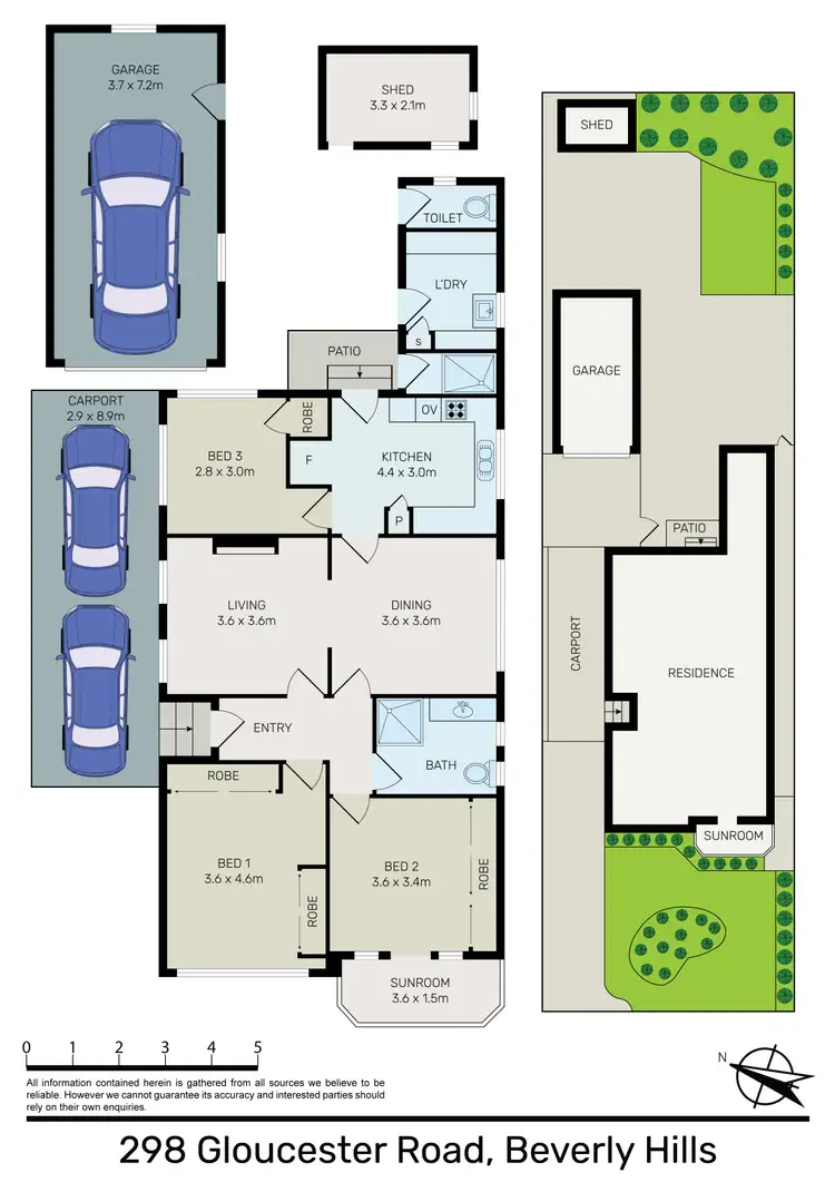 Floorplan of Homely house listing, 298 Gloucester Road, Beverly Hills NSW 2209