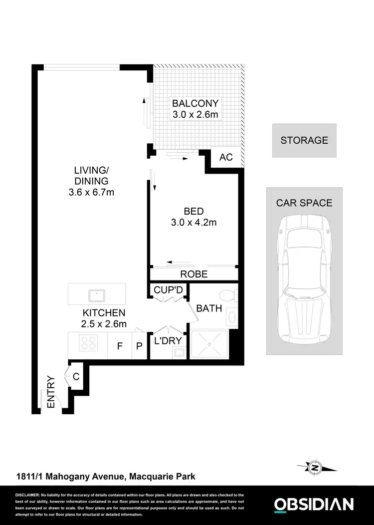 Floorplan of Homely apartment listing, 1811/1 Mahogany Ave, Macquarie Park NSW 2113