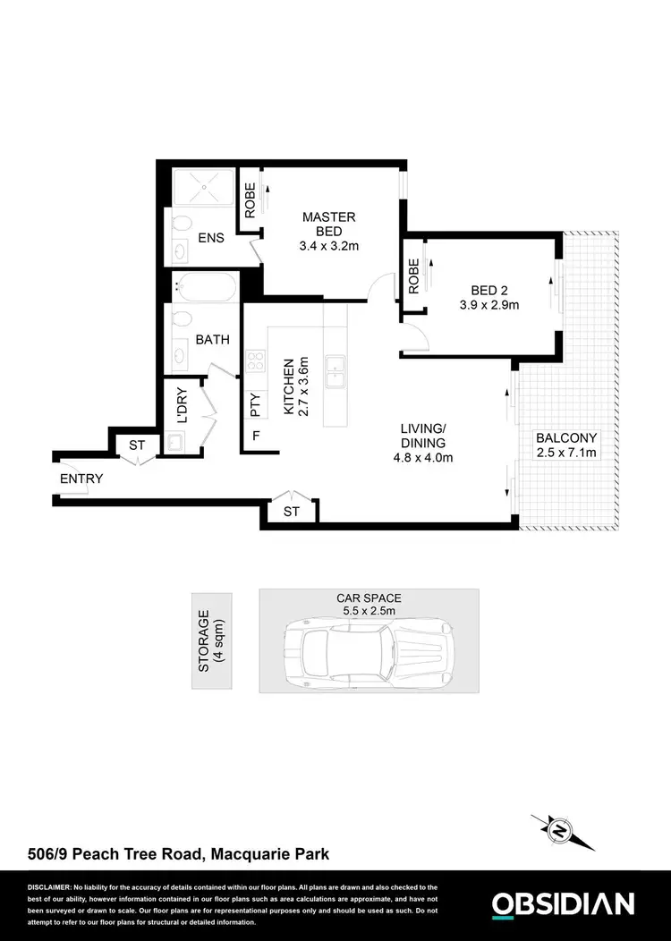 Floorplan of Homely apartment listing, 506/9 Peach Tree Road, Macquarie Park NSW 2113