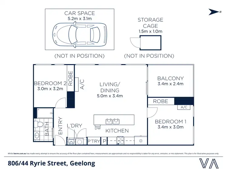 Floorplan of Homely apartment listing, 806/44 Ryrie Street, Geelong VIC 3220