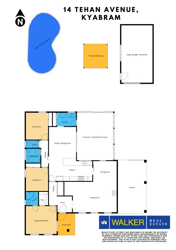 Floorplan of Homely house listing, 14 Tehan Avenue, Kyabram VIC 3620