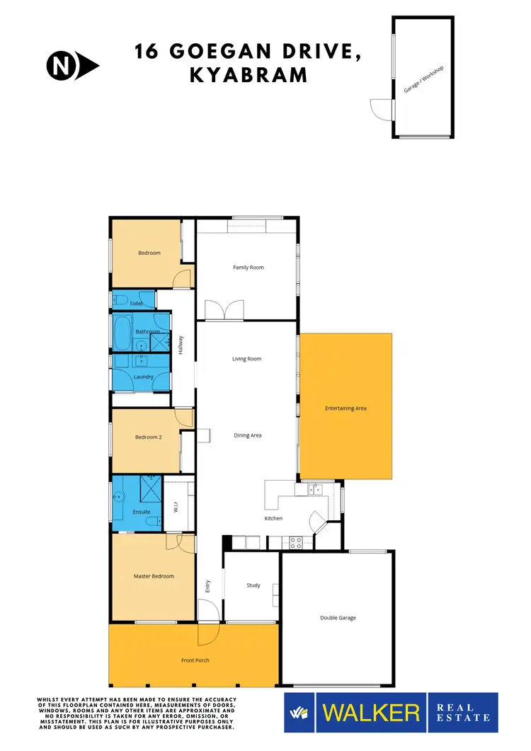 Floorplan of Homely house listing, 16 Goegan Drive, Kyabram VIC 3620