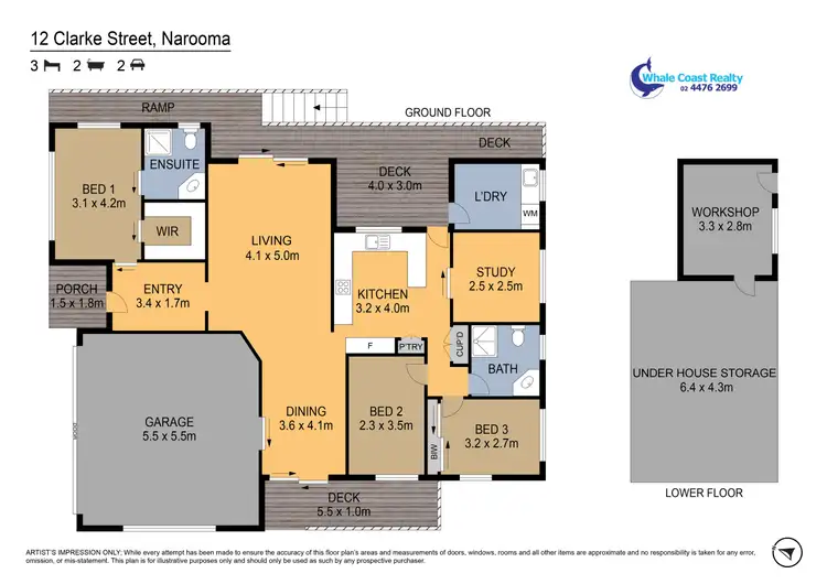 Floorplan of Homely house listing, 12 Clarke Street, Narooma NSW 2546