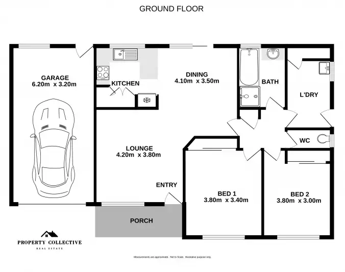 Floorplan of Homely unit listing, 2/35 High Street, Beechworth VIC 3747
