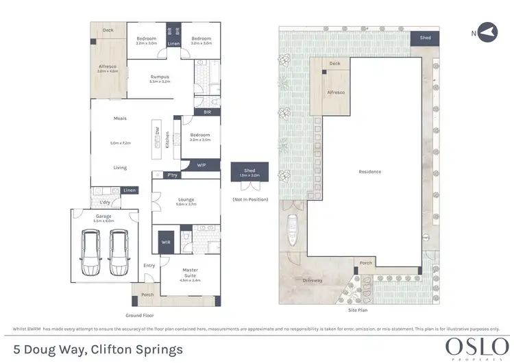 Floorplan of Homely house listing, 5 Doug Way, Clifton Springs VIC 3222