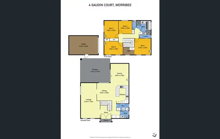 Floorplan of Homely house listing, 4 Gaudin Court, Werribee VIC 3030