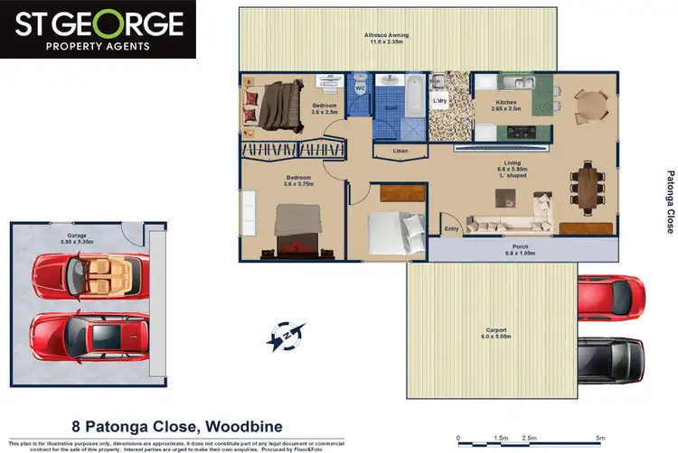Floorplan of Homely house listing, 8 Patonga Close, Woodbine NSW 2560